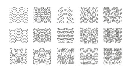 Set of abstract geometric shapes and vector patterns featuring vintage floral elements and ornate victorian ornaments in a seamless retro style illustration for decorative border design © Umi