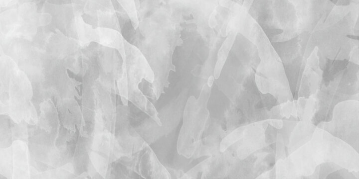 Vibrant grey or white abstract watercolor background with watercolor stains and translucent overlapping shapes and fluid organic patterns	