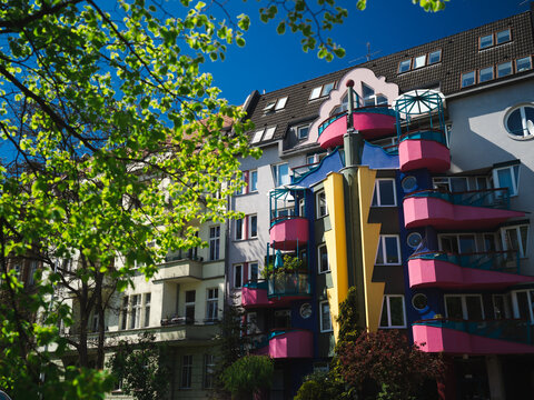 Wroclaw, Poland, 24th April 2026, Colorful Infil 1996 aka Kolorowa Plomba building