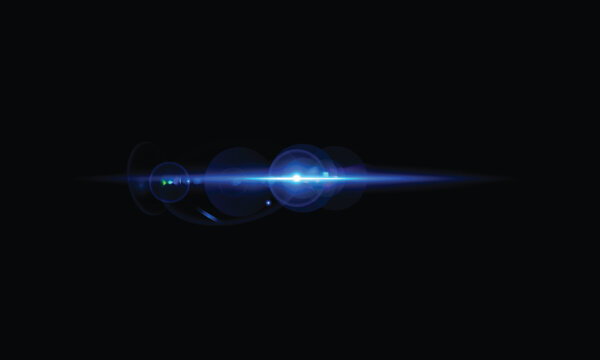 Cinematic Lens Flare Light Streak Vector &ndash; Optical Glow Effect 
