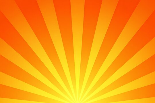 Vibrant orange and yellow sunburst pattern background with rays of light