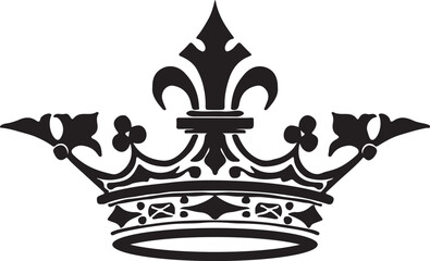 Graphic emblem of a fleur de lis crown © Murshed