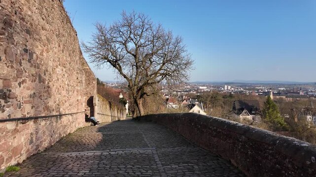 Stone Path Leading To Kloster Frauenberg Monastery On Hilltop
