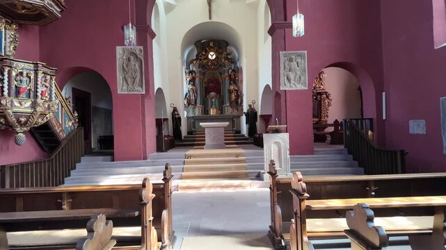 Ancient Medieval Interior Architecture Of St Peters Church Petersberg
