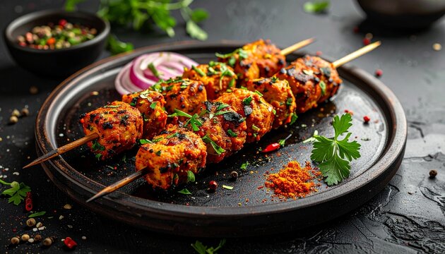 Chapli Kebab w&uuml;rzig und rustikal angerichtet