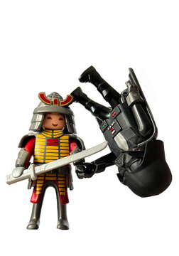 Playmobil usando la fuerza. Aikido. Samurai. Star wars. Darth Vader