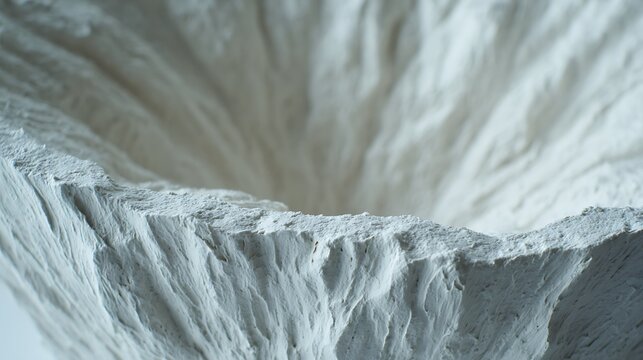 Abstract macro shot of white textured powder pile.