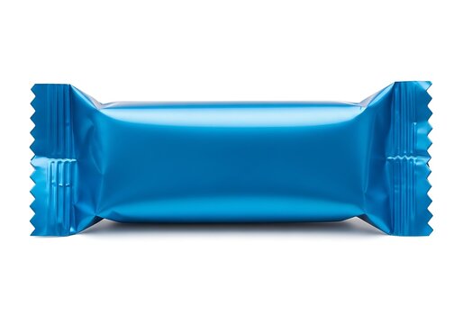 Blue candy wrapper package
