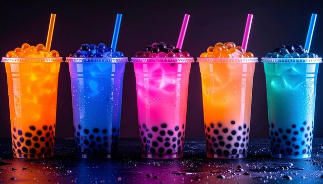 Bubble Tea Neon Style