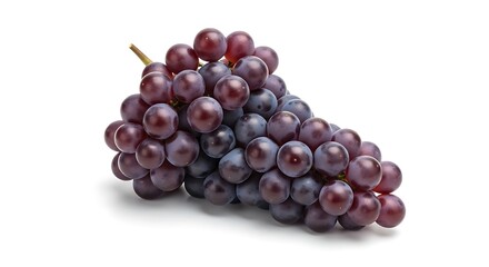 Fototapeta premium Fresh purple grapes bunch isolated on white background