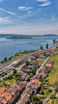 Twann am Neuenburger See, Schweiz, Luftaufnahme, Mai 2026