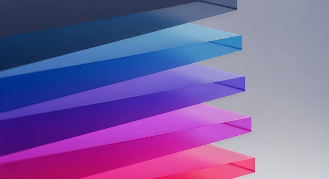 vibrant overlapping colorful paper strips gradient abstract background