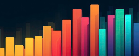 Fototapeta premium Abstract Colorful Bars. Modern Background. Statistics and Data Visualization.