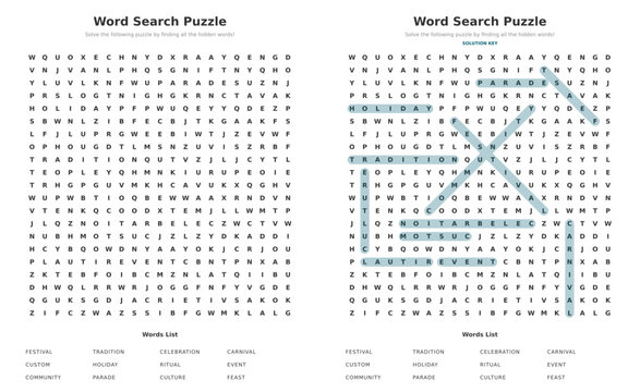 Explore Cultural Festivals: A Word Search Adventure - PMK