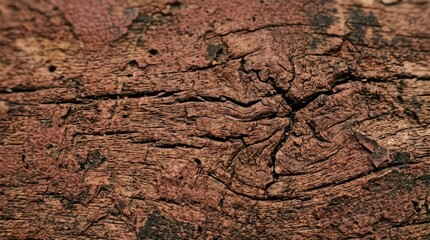 Fototapeta premium Close-up of aged textured wooden surface with deep cracks