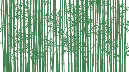 Fototapeta premium Bamboo Stems and Leaves Closeup.