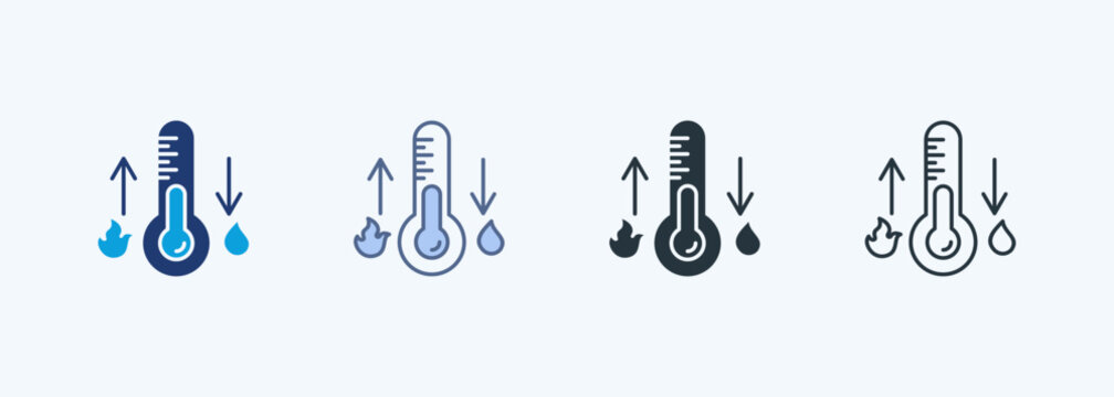 Thermodynamics Icon Multiple Style