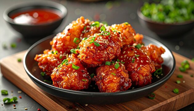 Korean Fried Chicken gl&auml;nzend