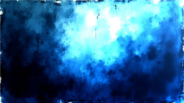 Vector Abstract digital art resembling celestial nebulosity with shades of cerulean, cobalt, and indigo, evoking a sense of ethereal vastness and cosmic wonder.