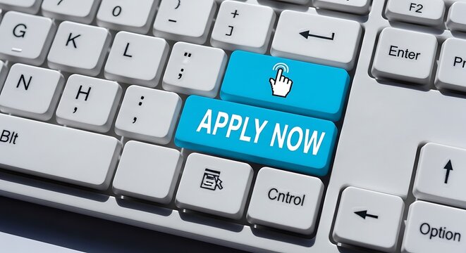 Apply now button on computer keyboard