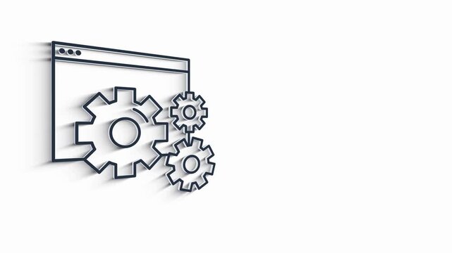 Gears and cogs in browser window.