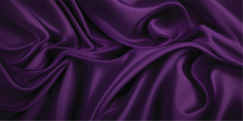 Obraz premium Smooth purple and pink silk satin fabric background with soft wavy texture and elegant shiny drapery creates a luxury textile backdrop for romantic decoration