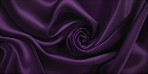 Obraz premium Elegant waves of smooth purple and pink silk fabric create a shiny satin texture backdrop with luxurious drapery and soft violet textile patterns