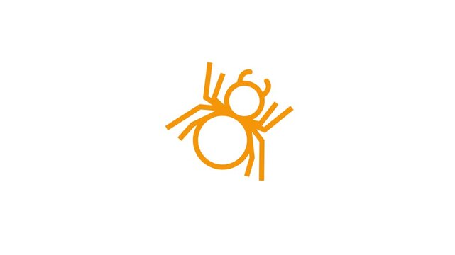 Spider icon animation - Halloween icon symbol motion design