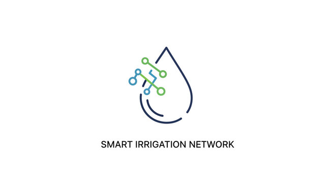 Smart Irrigation Network Logo Design.