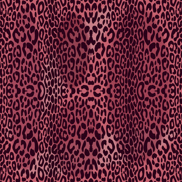Seamless Symmetrical Leopard Animal Pattern