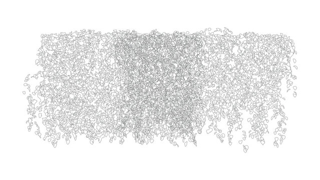 Natural hedge wall texture vector set isolated on transparent background for landscape use.