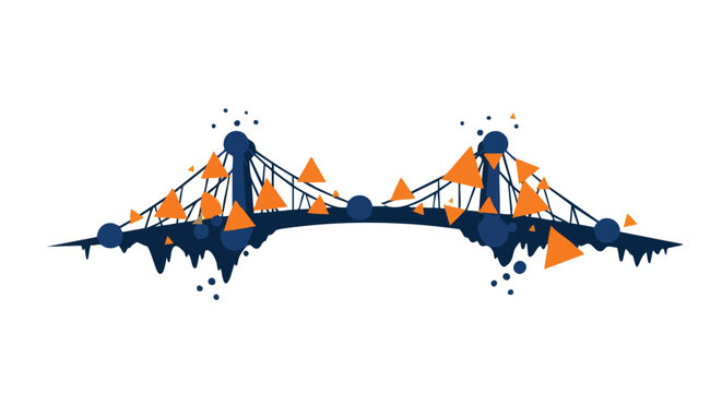 Strategic architectural bridge concept representing digital transformation and cross-functional connectivity for enterprise-level business solutions.