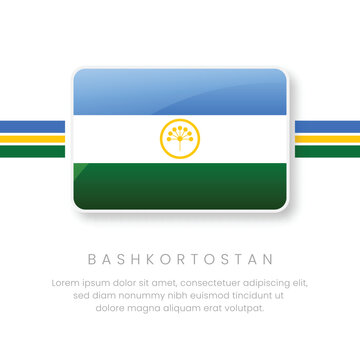 National Bashkortostan Flag.Vector Bashkortostan Button Flag. Realistic National Flag Design and Vector Template