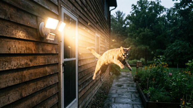 Motion sensor light turning on