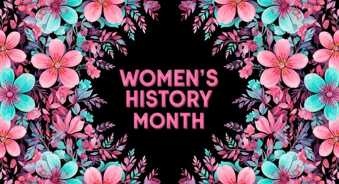 Women's history month floral background