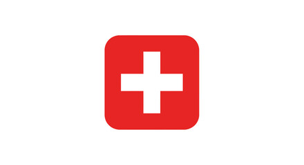 Fototapeta premium Red Cross Medical Symbol Logo Sign.