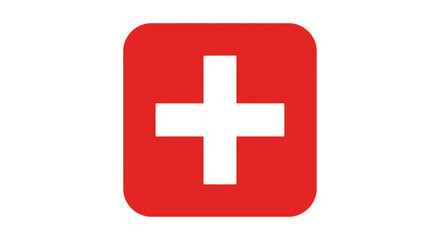 Fototapeta premium Red Cross Medical Symbol Sign.