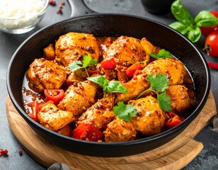 Fototapeta premium Chicken Karahi würzig