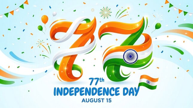 India's 77th independence day vibrant celebration patriotic august 15th festivities