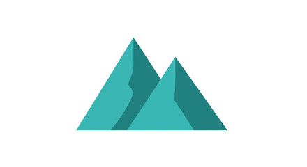 Fototapeta premium Minimalist Mountain Landscape Illustration with Triangular Peaks