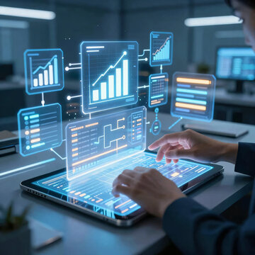 Business finance and budgeting concept showing cost management, savings, and profit optimization. Ideal for accounting, expense tracking, investment strategy, and financial planning visuals.