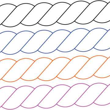 Seamless rope brush set for illustrator