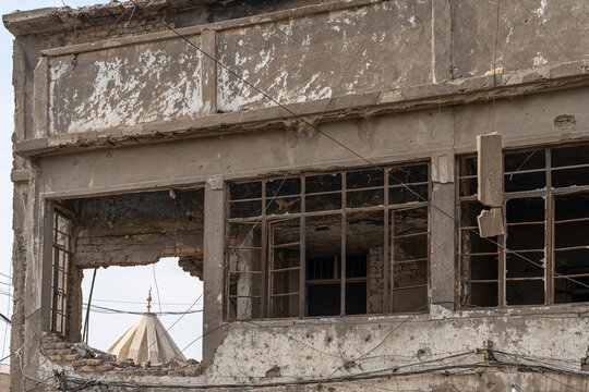 The city ruins after the war in Mosul, Iraq