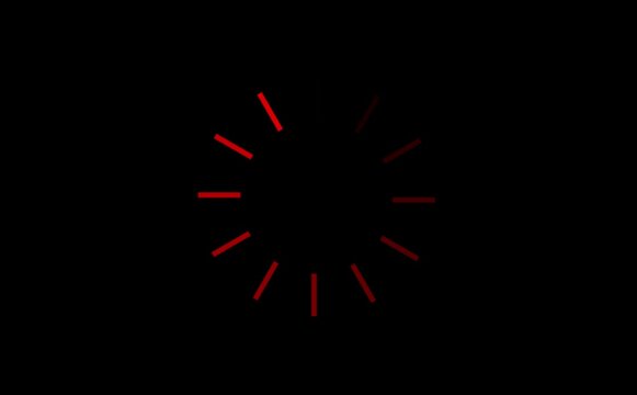 Animated spinning waiting icon animation on black background. animated circle loading gif video icon.