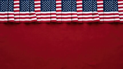Fototapeta premium Celebrating american independence day vibrant patriotic backdrop with usa flag drapery for festive events