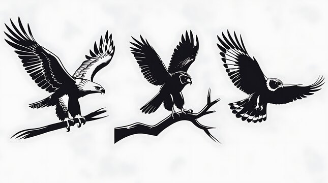 Antelope Silhouette Vector Set &ndash; Black Antelope Animal Icons Isolated on White Background
