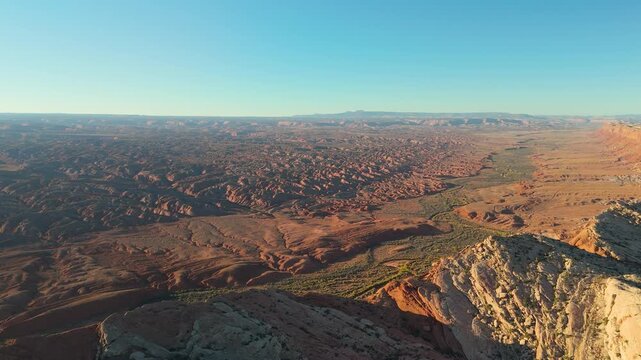 Aerial video of Comb Ridge, a geologic fold, in southeastern Utah, USA.
