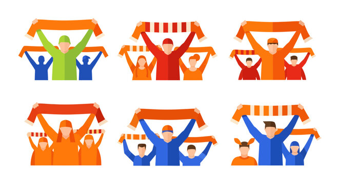 People Celebrating with Raised Hands.