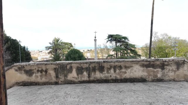 Walking Out Of San Pietro In Montorio Church Rome