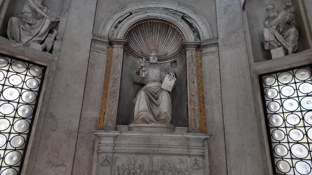Statue Of Saint Peter Inside San Pietro In Montorio Rome